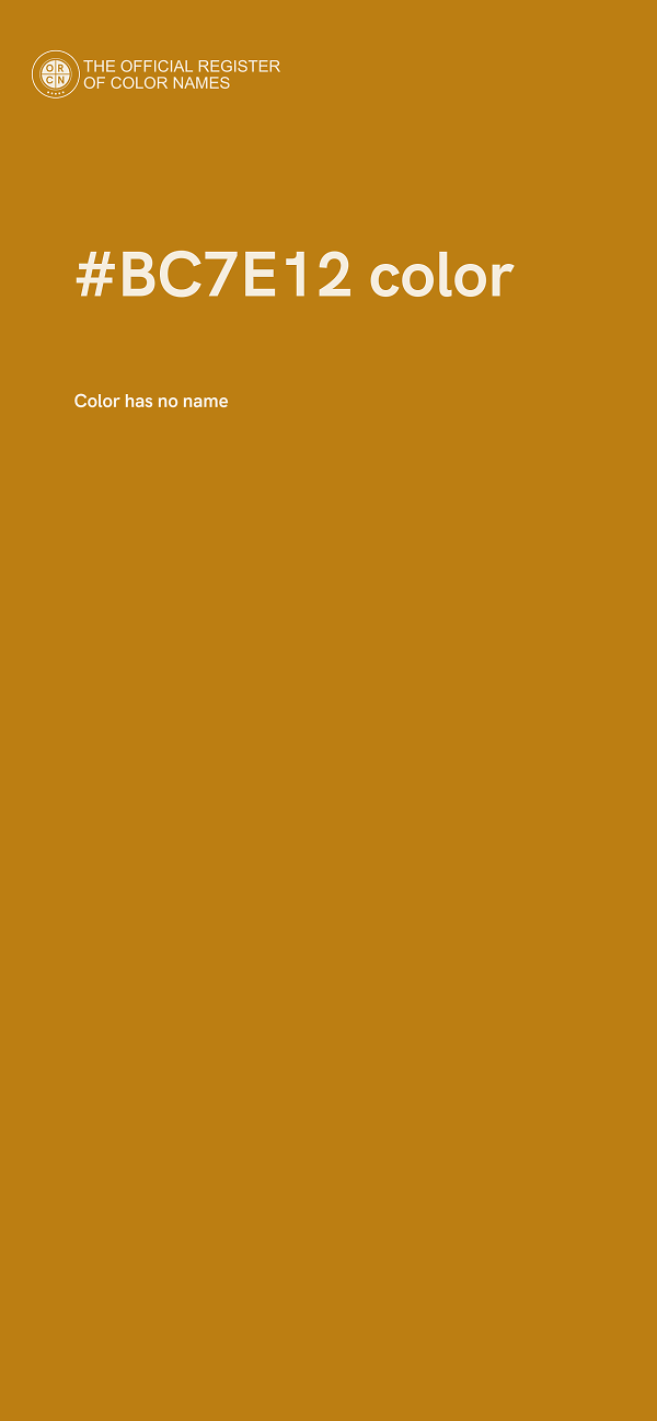 #BC7E12 color image