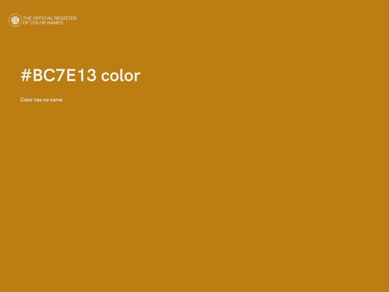 #BC7E13 color image