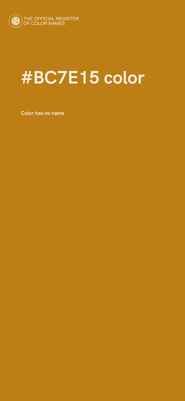 #BC7E15 color image