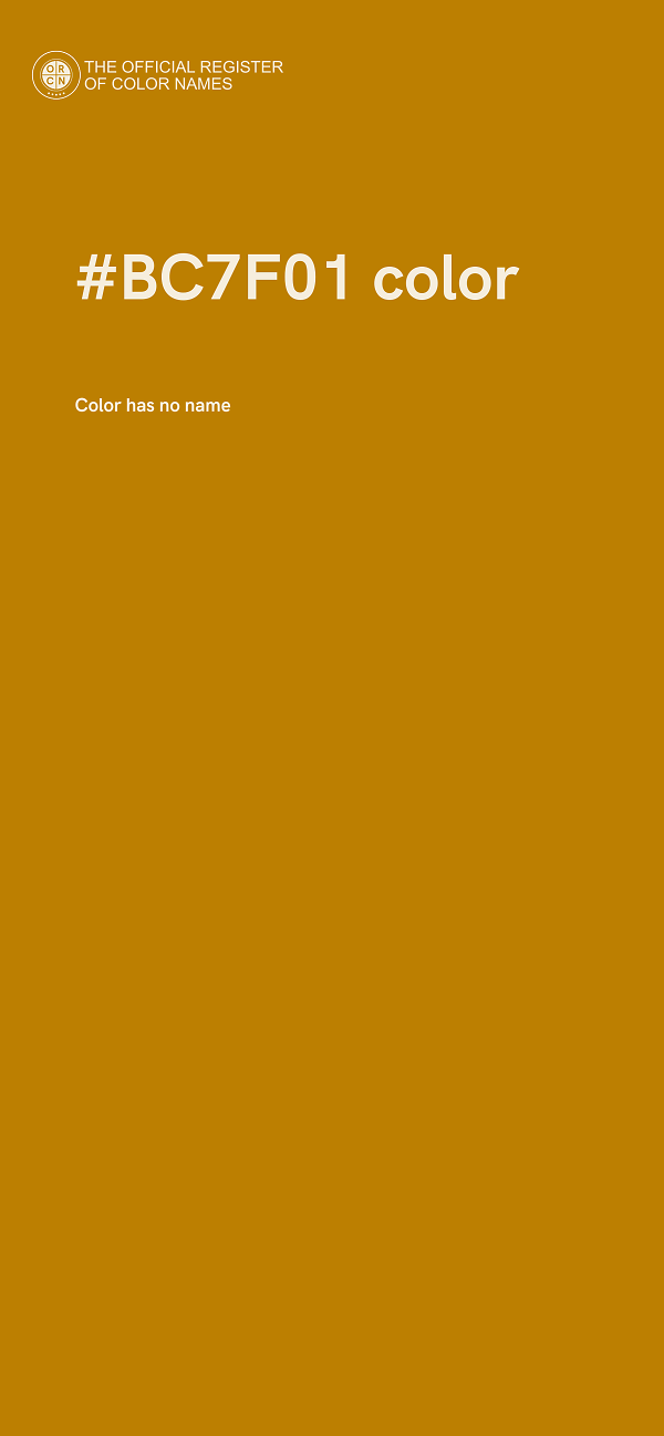 #BC7F01 color image