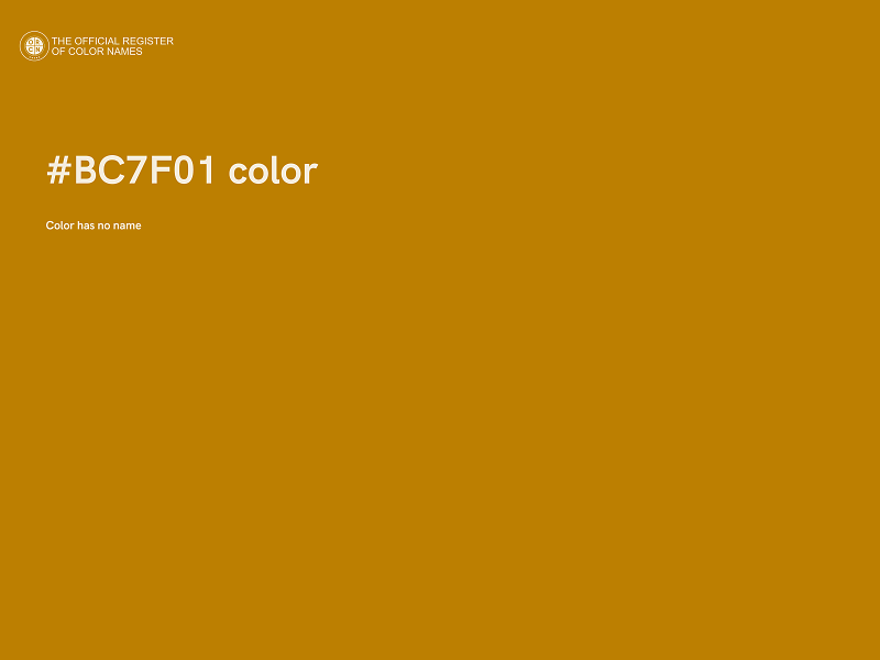 #BC7F01 color image