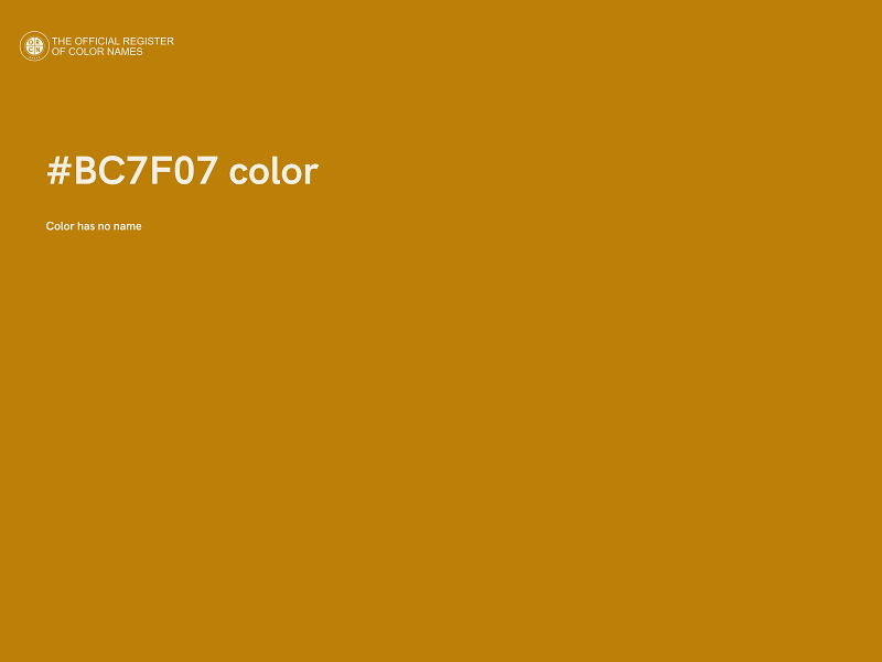 #BC7F07 color image