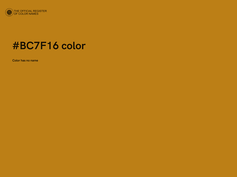 #BC7F16 color image