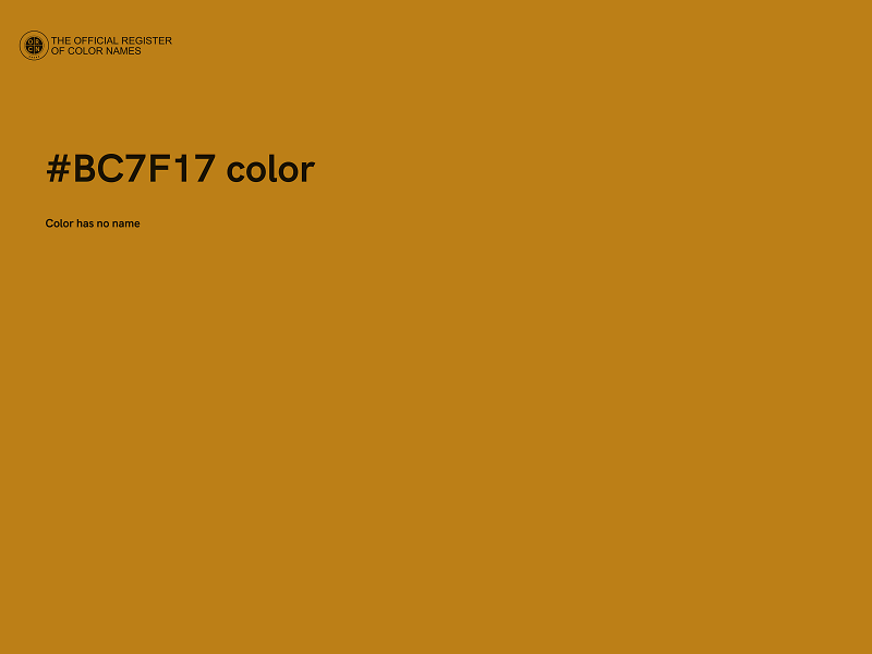 #BC7F17 color image