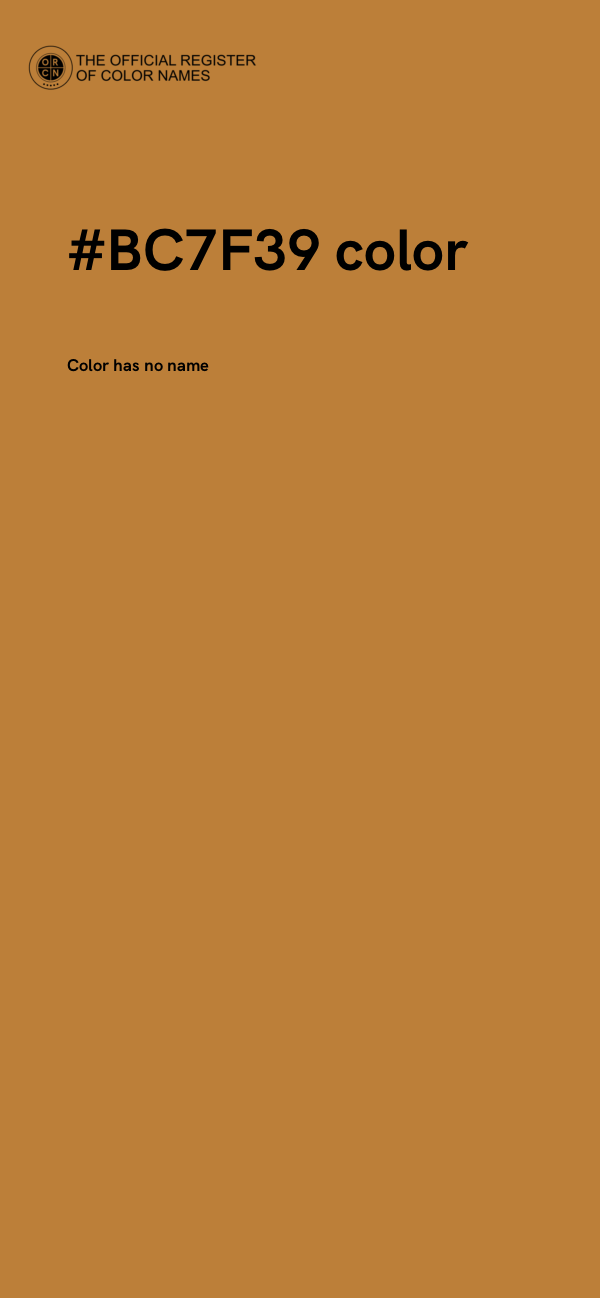 #BC7F39 color image