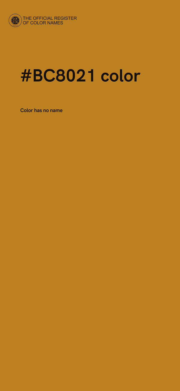 #BC8021 color image