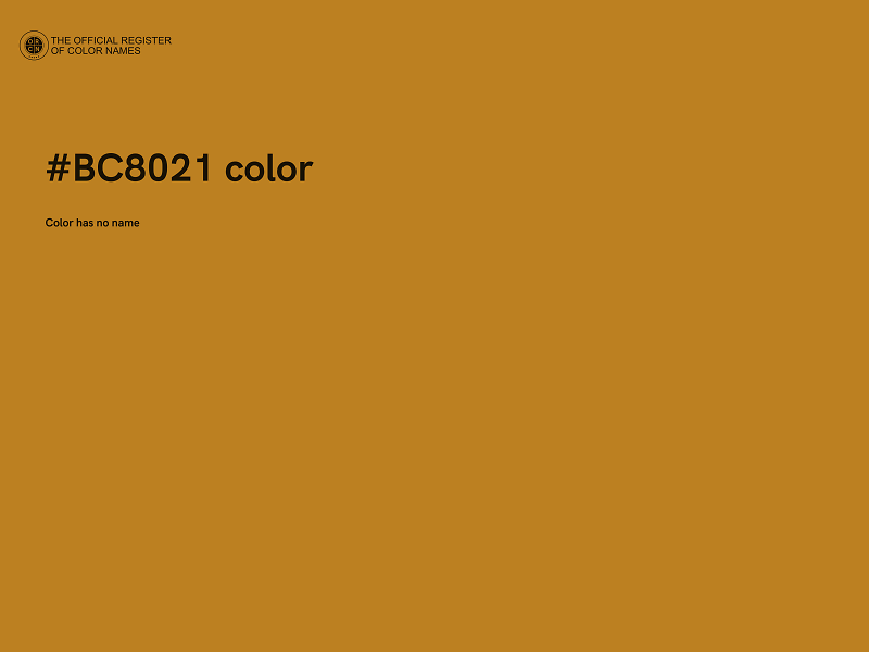 #BC8021 color image
