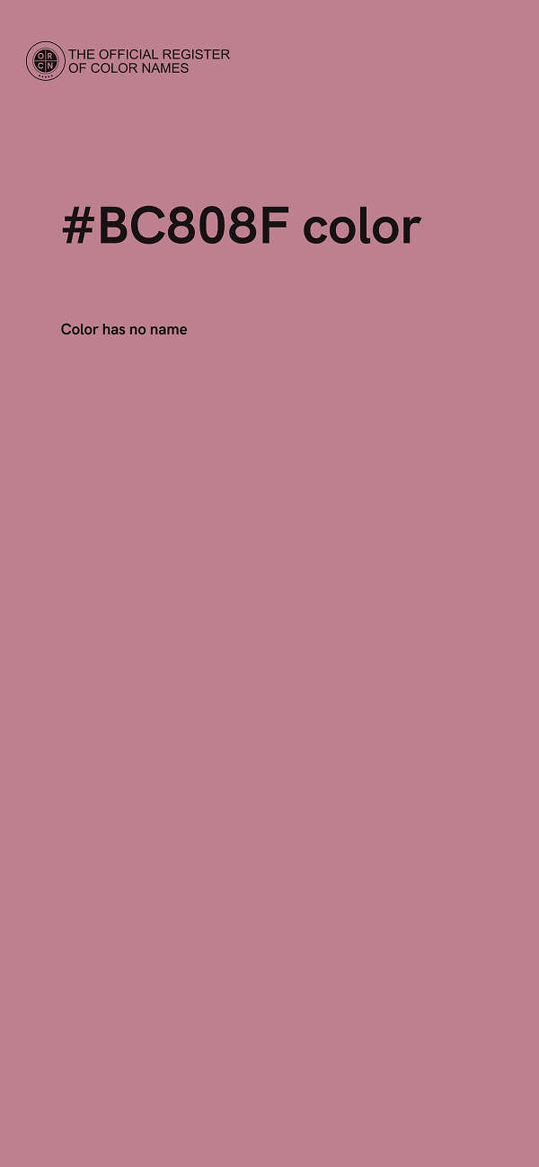 #BC808F color image