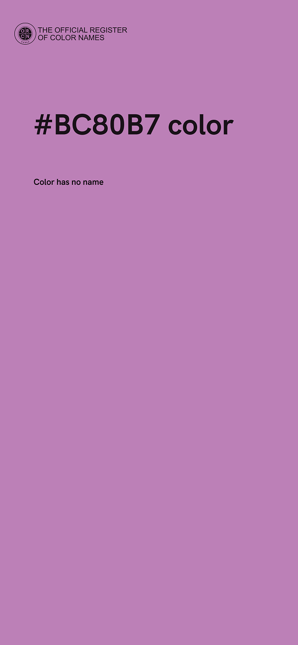 #BC80B7 color image