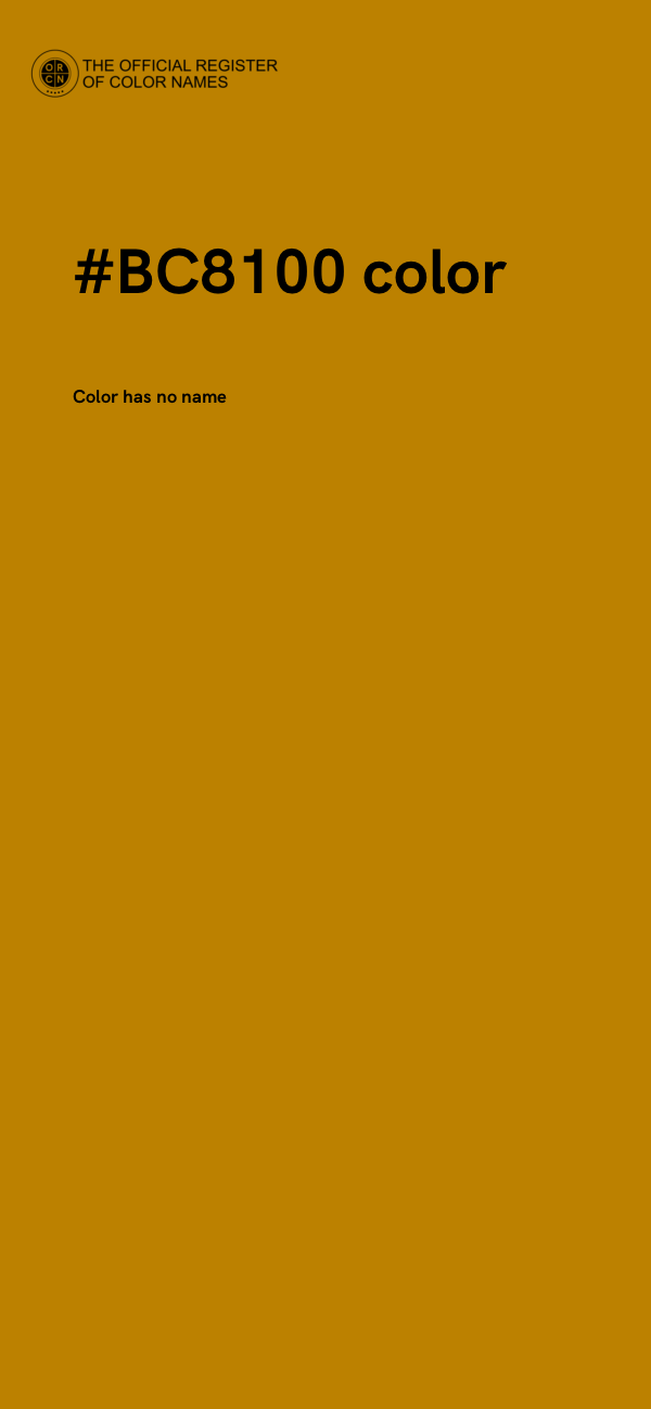 #BC8100 color image