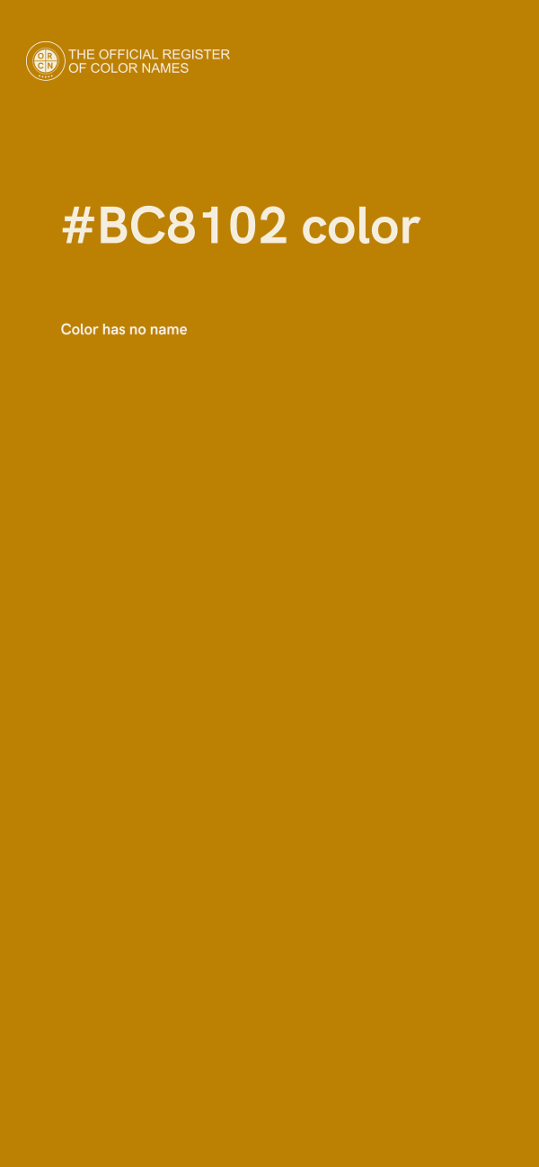 #BC8102 color image