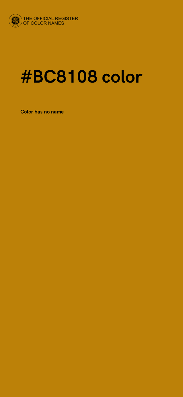 #BC8108 color image