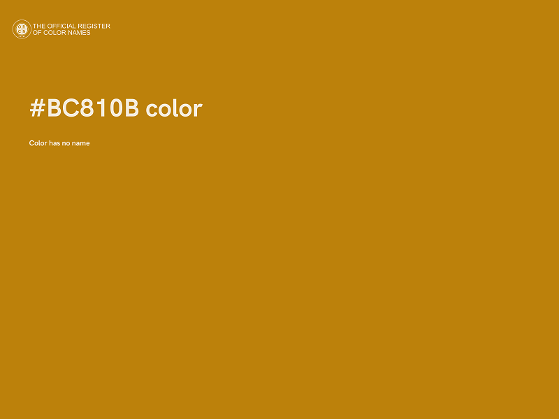 #BC810B color image