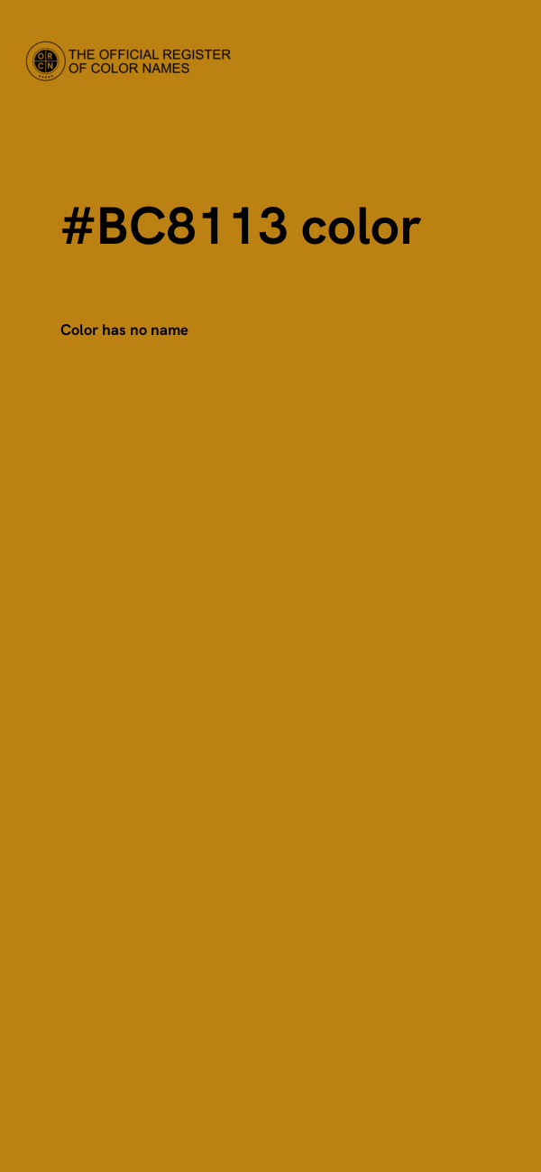 #BC8113 color image
