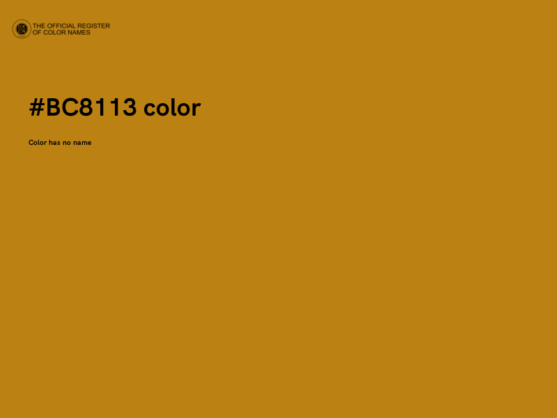 #BC8113 color image