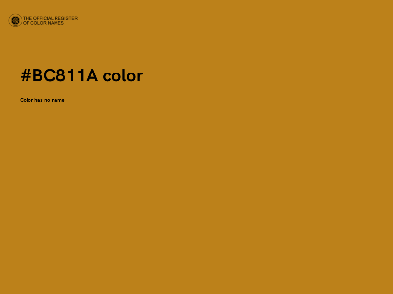 #BC811A color image