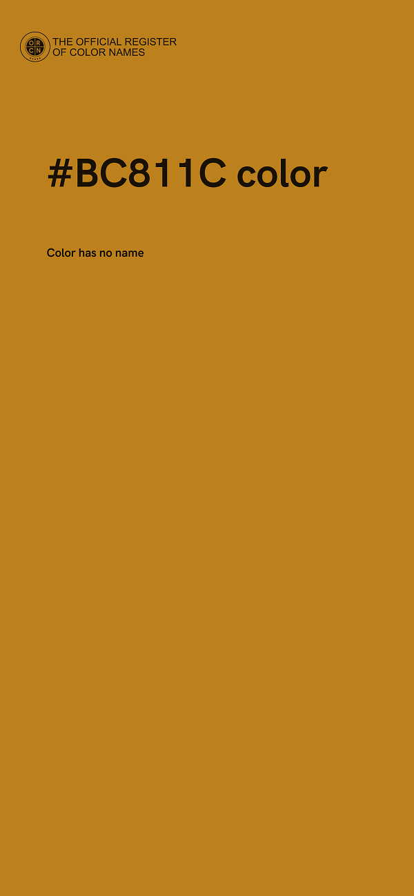 #BC811C color image