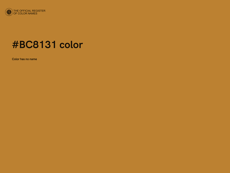 #BC8131 color image