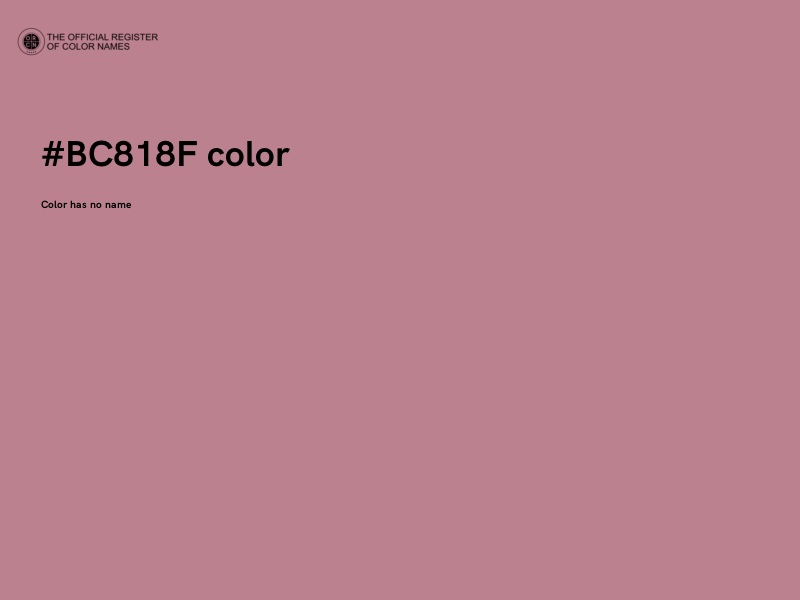 #BC818F color image