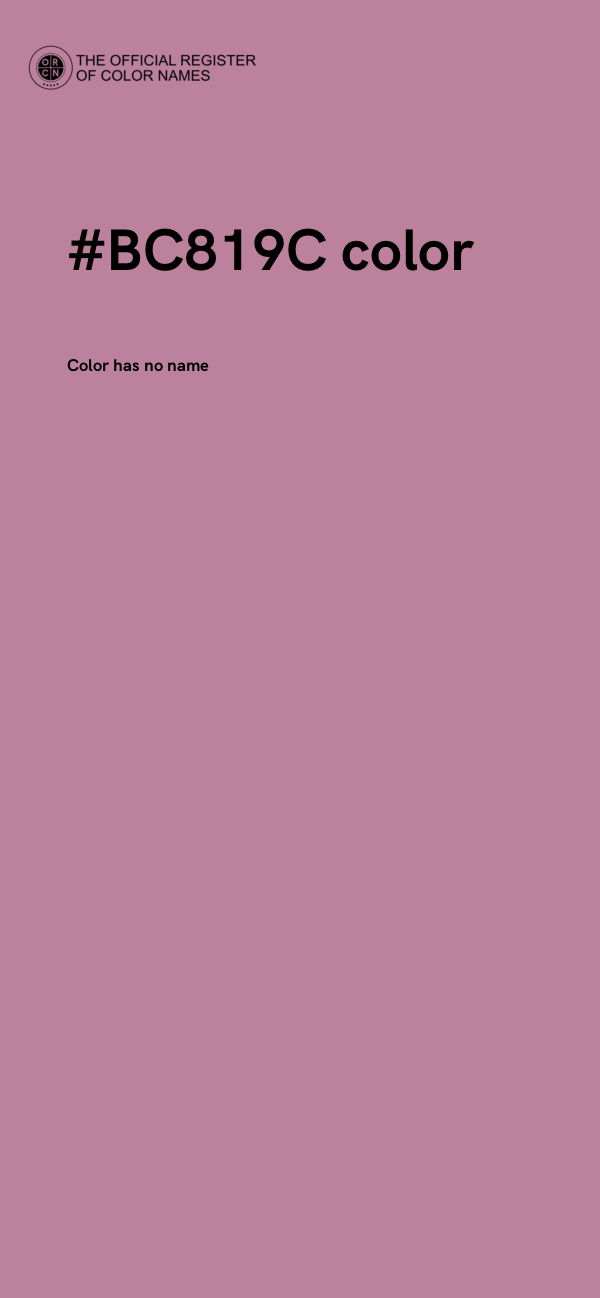 #BC819C color image