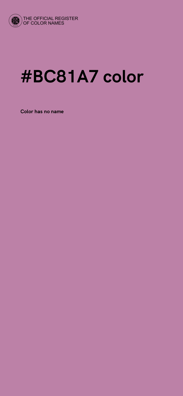 #BC81A7 color image
