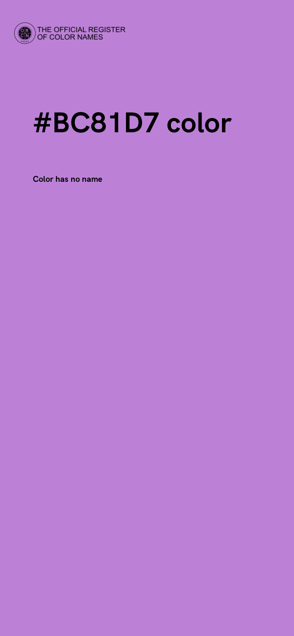 #BC81D7 color image