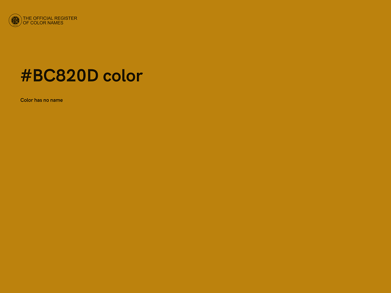 #BC820D color image