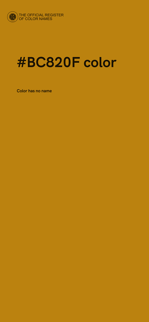 #BC820F color image