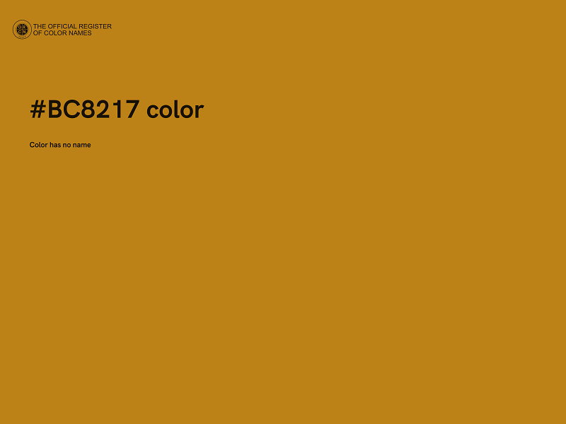 #BC8217 color image