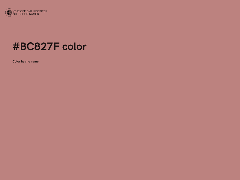 #BC827F color image