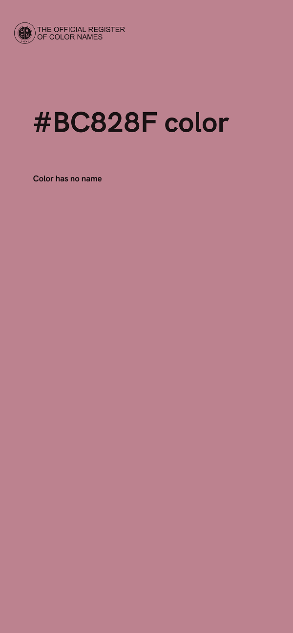 #BC828F color image