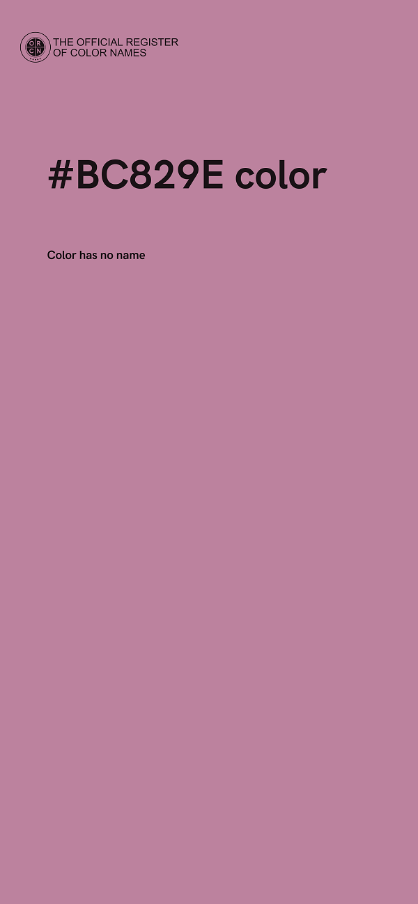 #BC829E color image