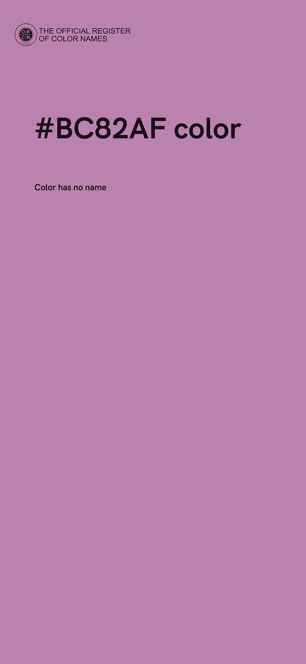 #BC82AF color image