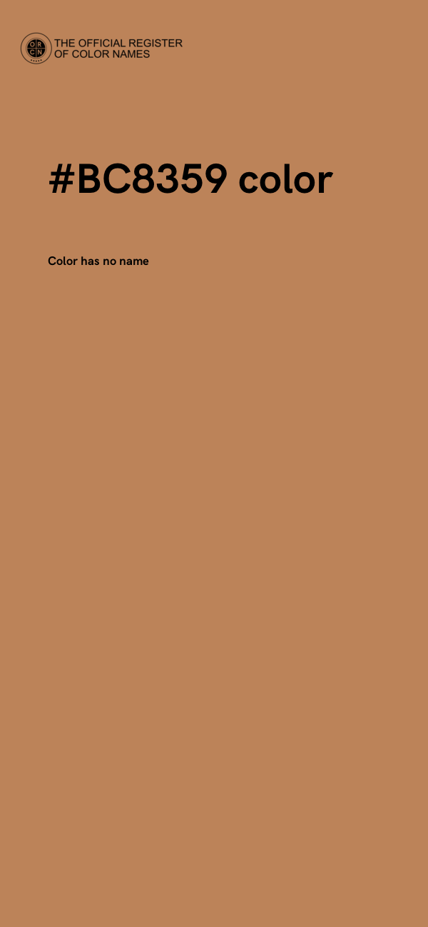#BC8359 color image