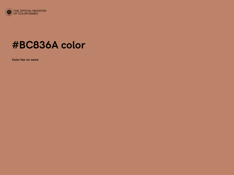 #BC836A color image
