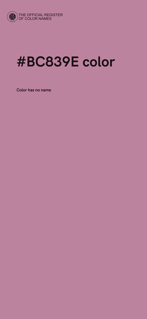 #BC839E color image