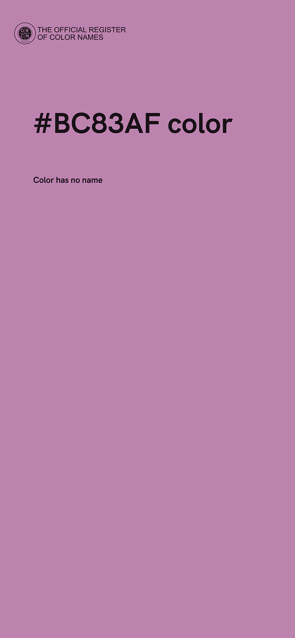 #BC83AF color image