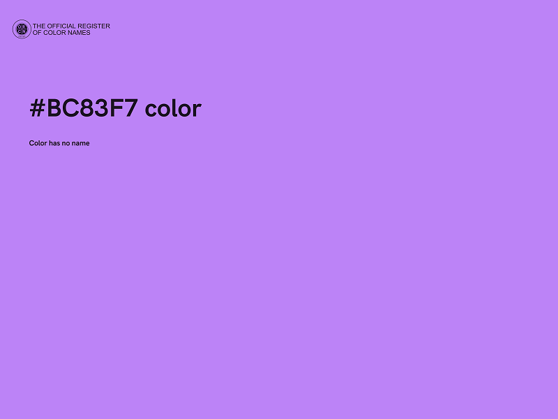 #BC83F7 color image