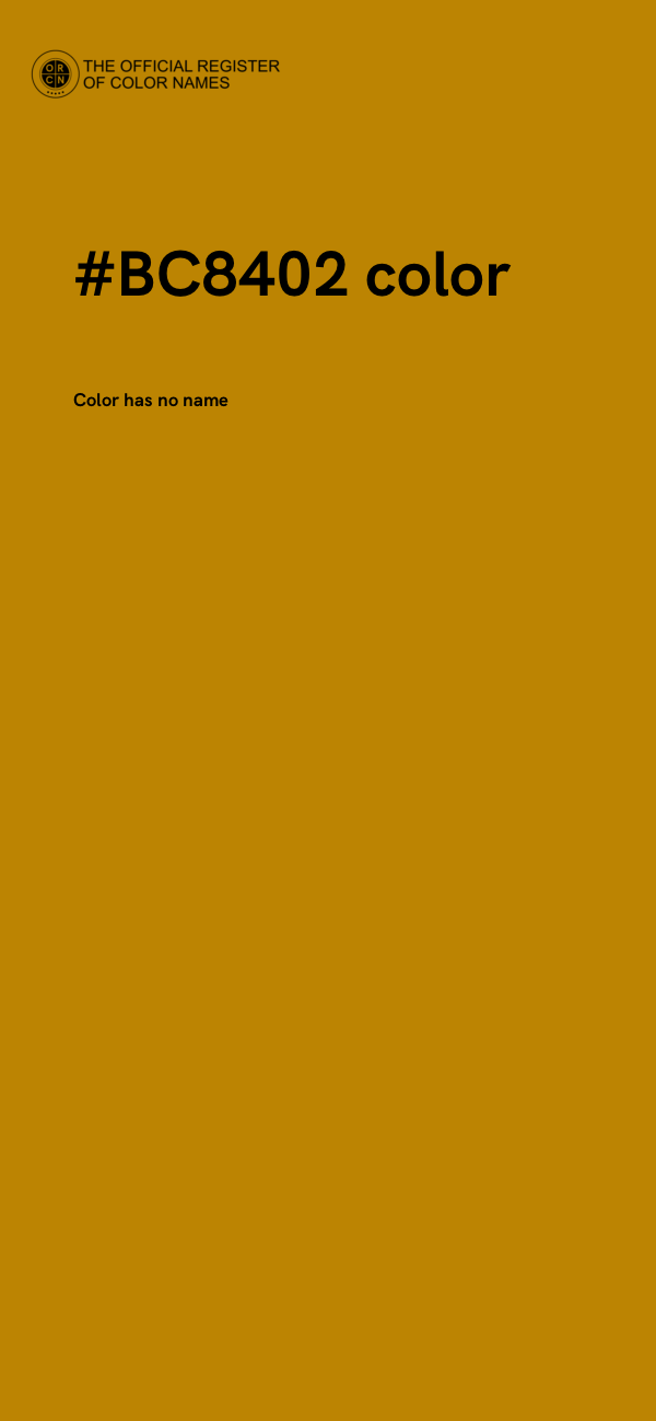 #BC8402 color image