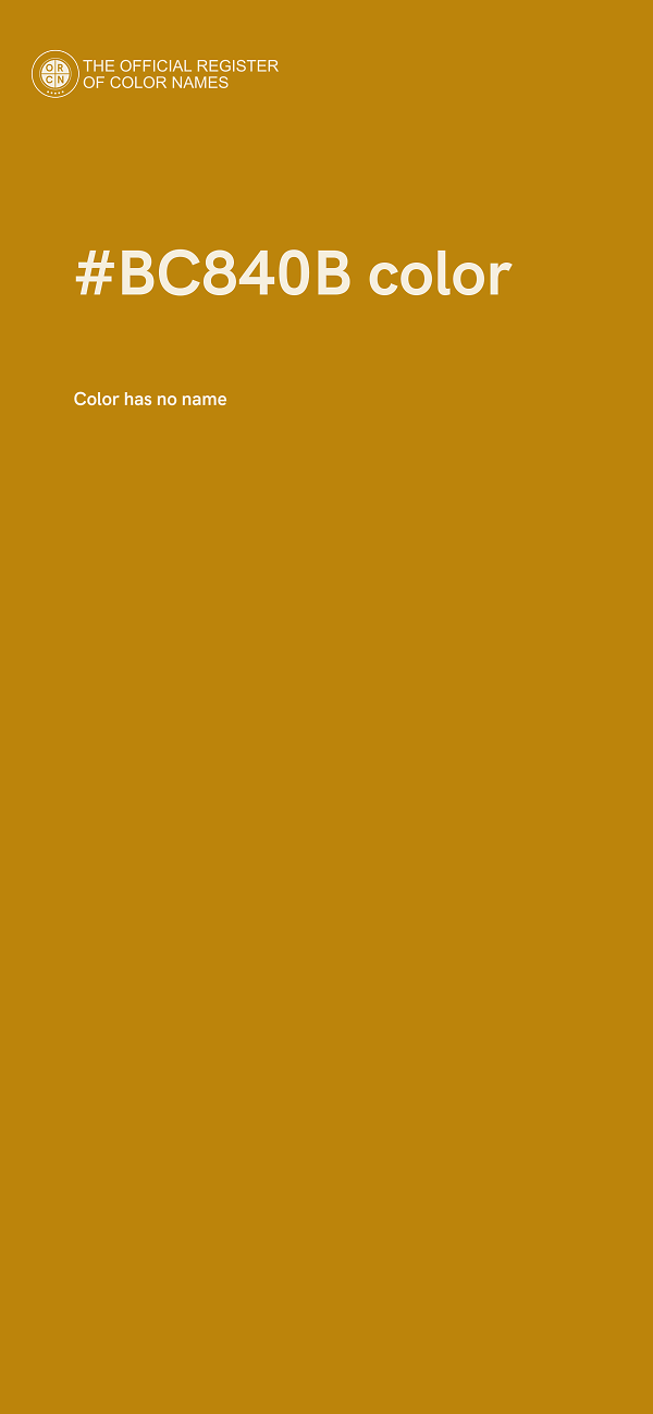 #BC840B color image