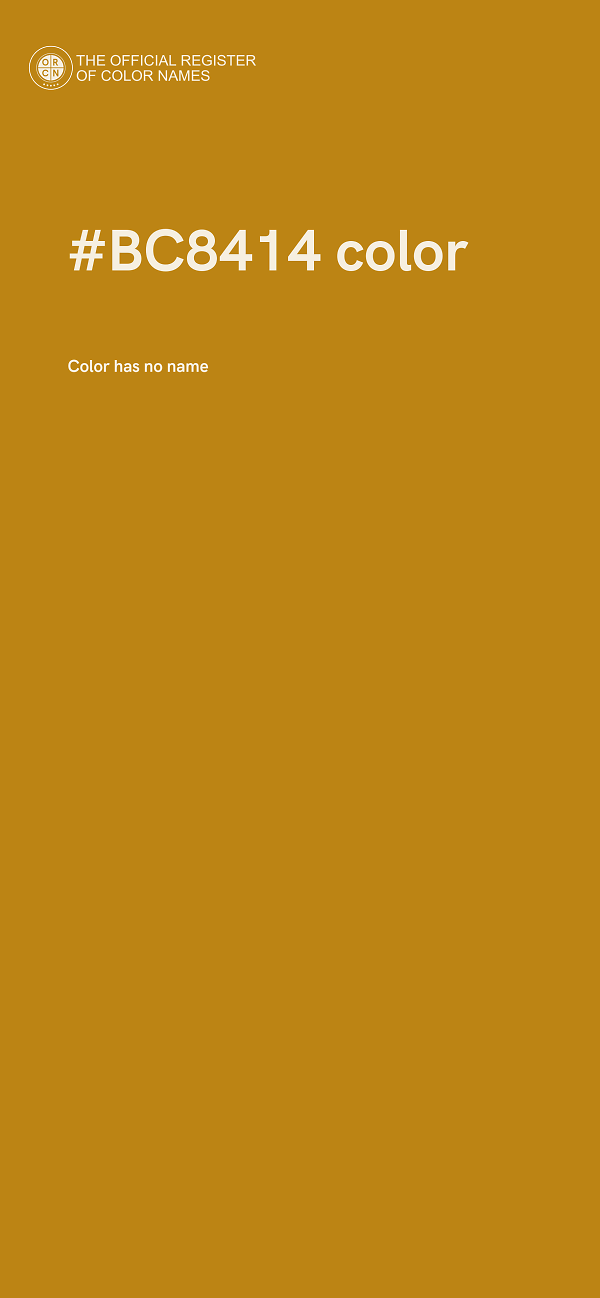 #BC8414 color image