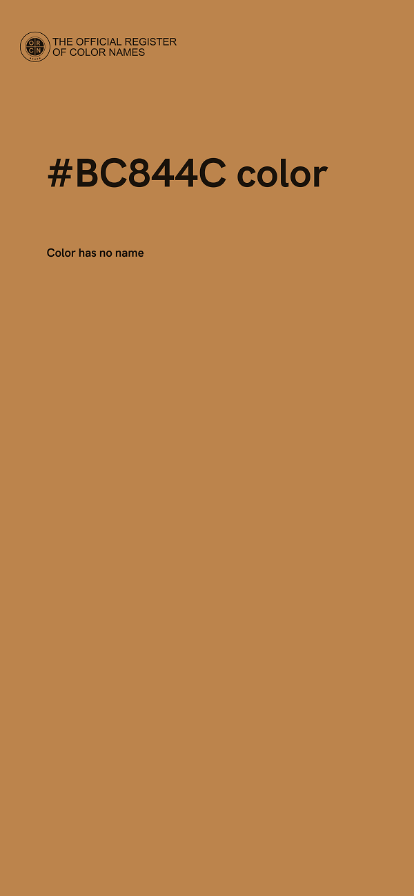 #BC844C color image