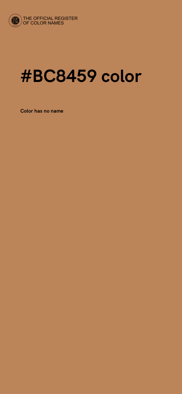 #BC8459 color image