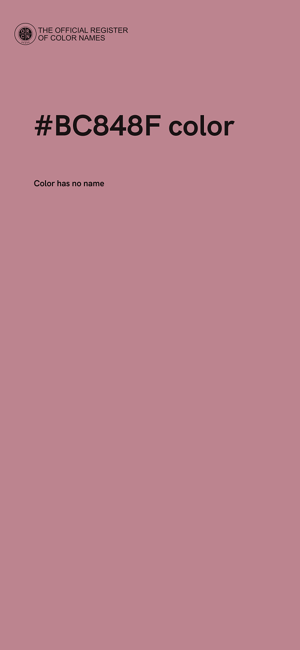 #BC848F color image