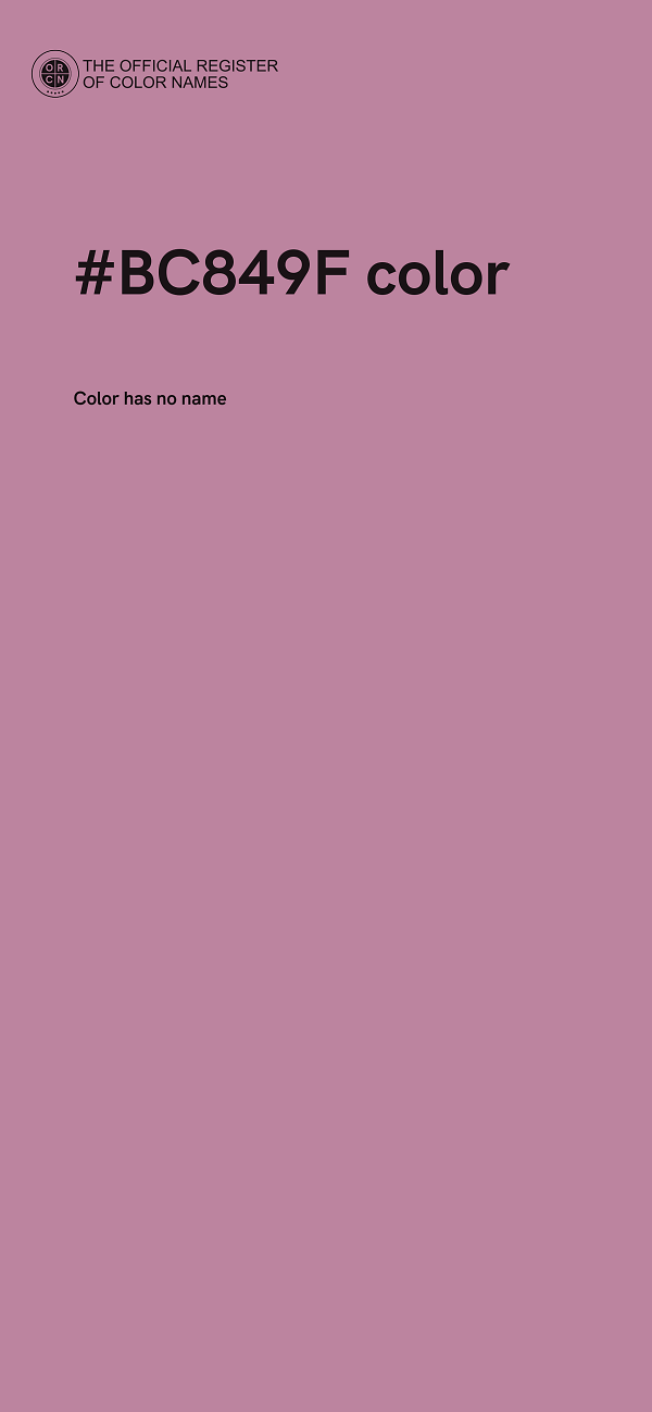 #BC849F color image