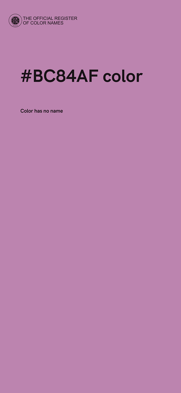 #BC84AF color image