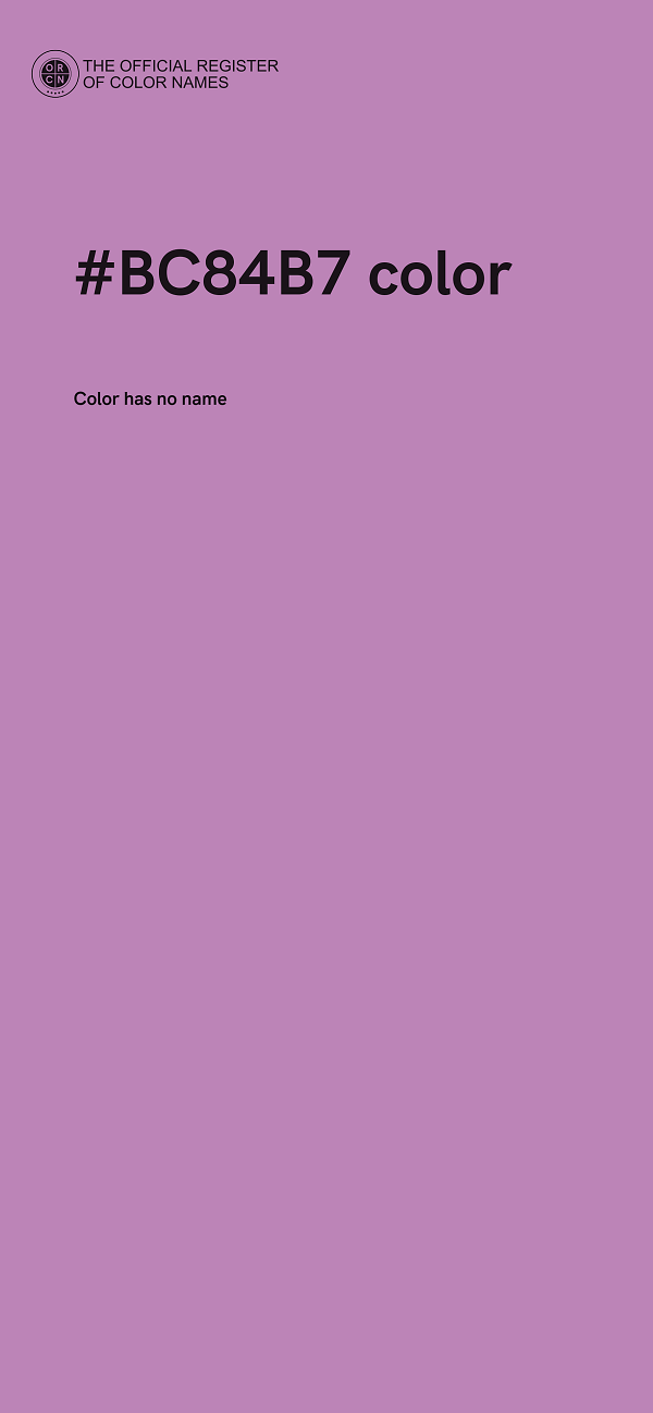 #BC84B7 color image