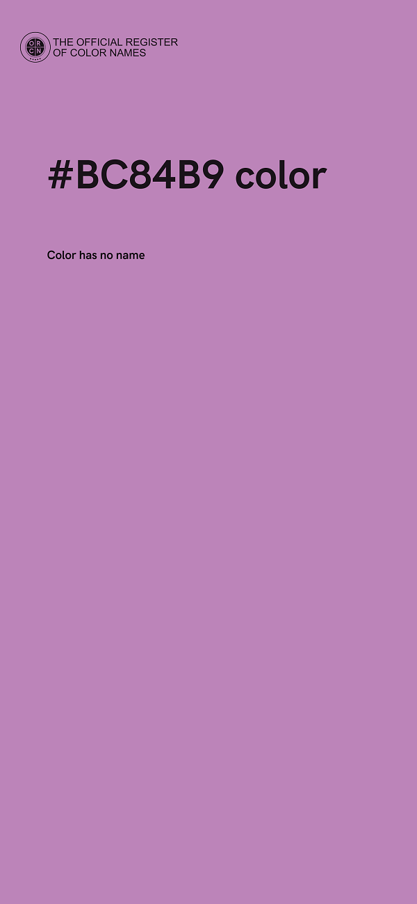 #BC84B9 color image