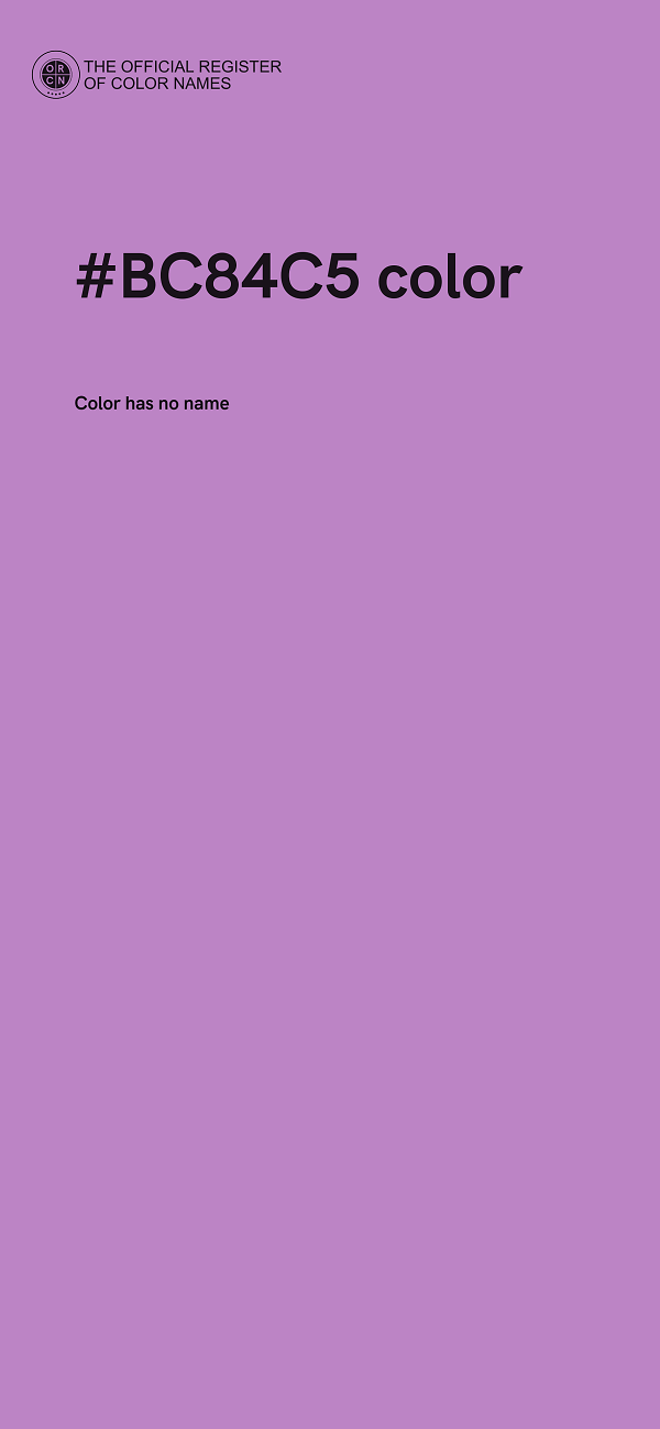 #BC84C5 color image