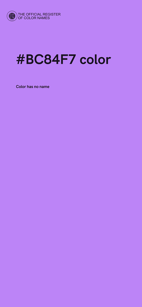 #BC84F7 color image